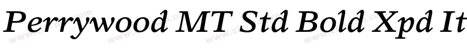 Perrywood MT Std Bold Xpd It字体转换